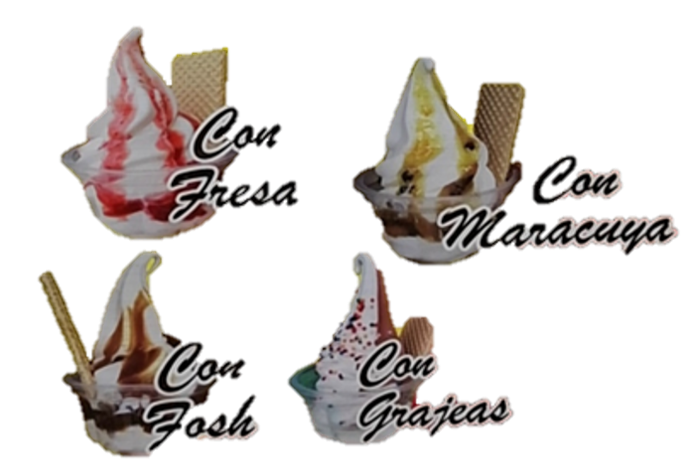 Vasos de helado de 2 soles